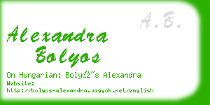 alexandra bolyos business card